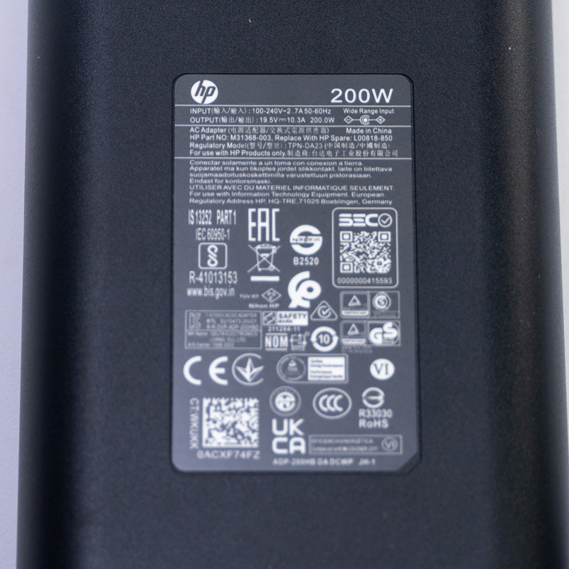 Cargador HP 200W Punta Azul Modelo TPN-DA23