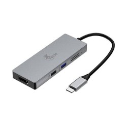 Adaptador multipuerto 5 en 1 con conexión USB-C
