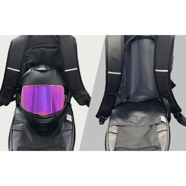 Mochila para casco de motocicleta